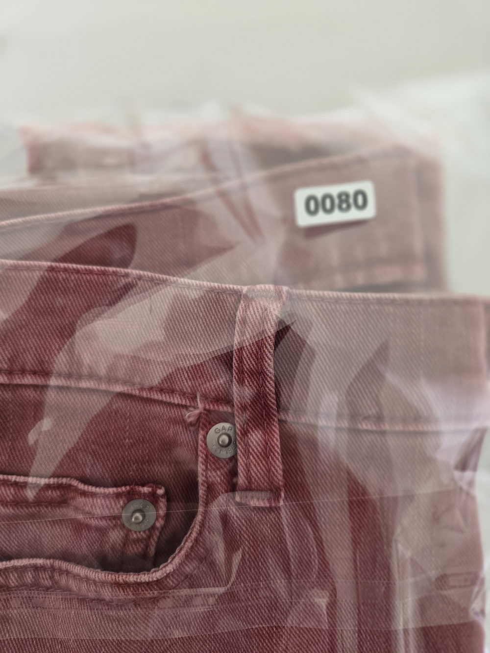 GAP High-Rise  Skinny Jeans in Dusty Rose - Frayed Ankle- 4th Of July! Women 25R - Picture 15 of 16